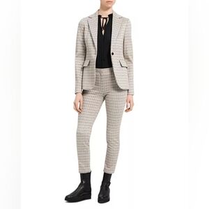 Theory Grid Riding Knit Blazer & Pants Size 2